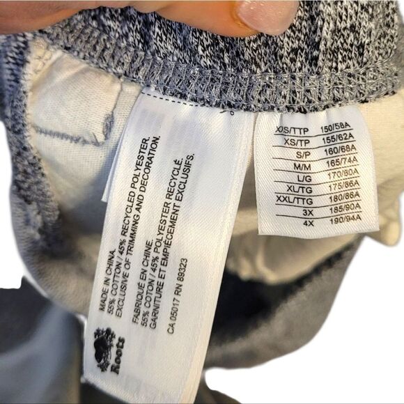 Roots Women's Heathered Grey Logo Drawstring Shorts Size S - Picture 6 of 7